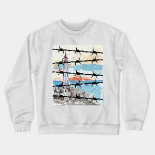 Lighthouse View Obstruct By Barb Design Crewneck Sweatshirt